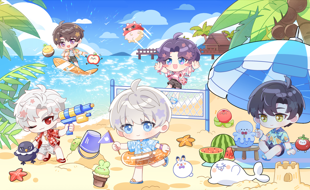 Beach Series Acrylic Fanmade Love and Deepspace