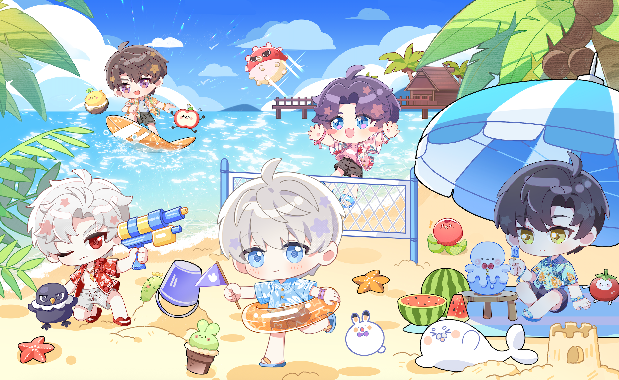 Beach Series Acrylic Fanmade Love and Deepspace