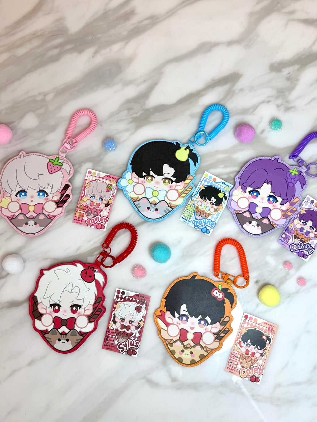 Sweet Card Holder Keychain & Photo Card Set Fanmade Love and Deepspace
