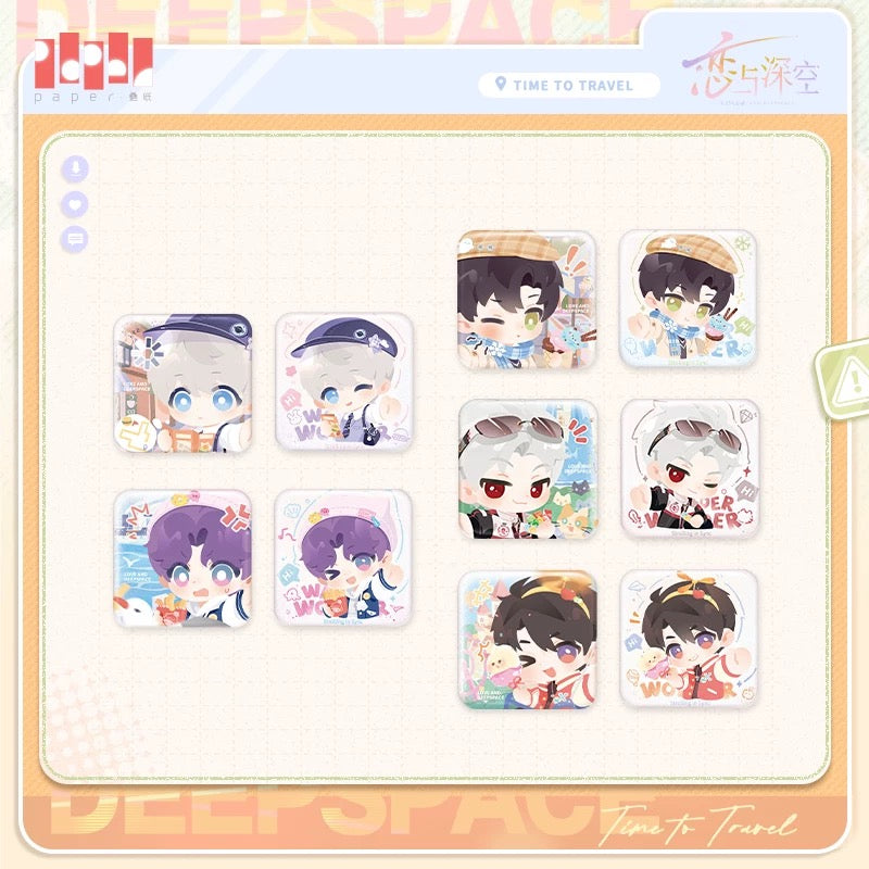 【Pre-Sale】[Time to Travel] Mini Square Badge Set | Love and Deepspace